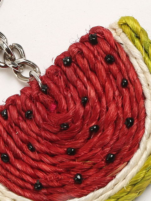 Jute Watermelon Keychain