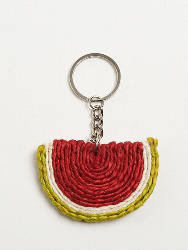 Jute Watermelon Keychain