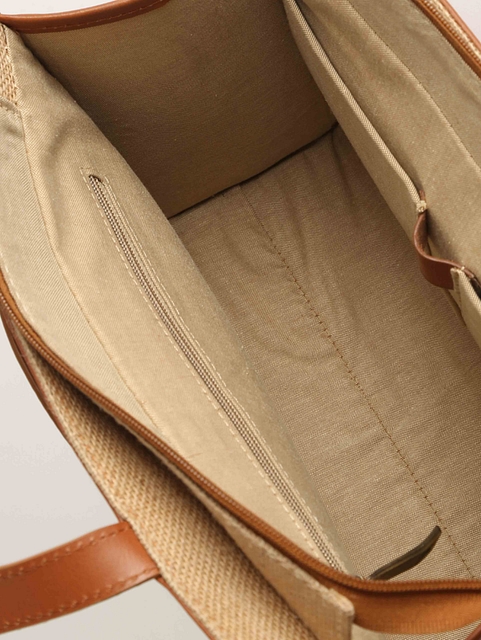 Leather & Jute Handbag