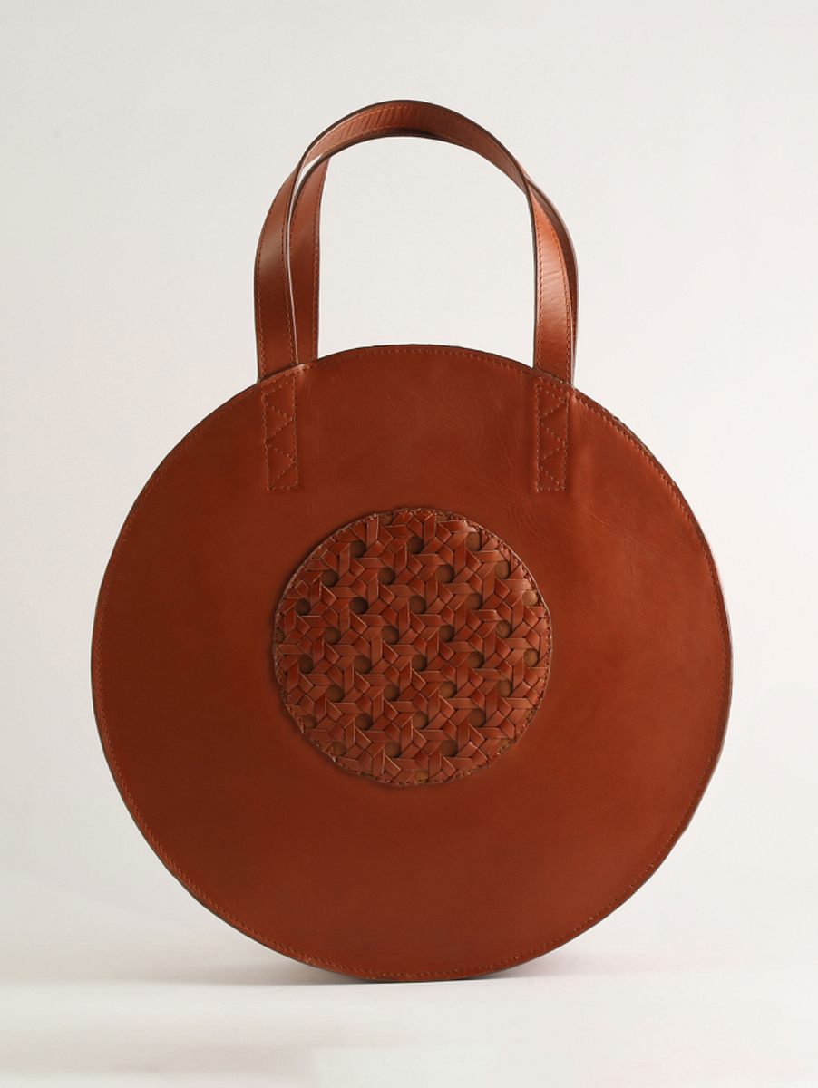 Leather Circular Bag