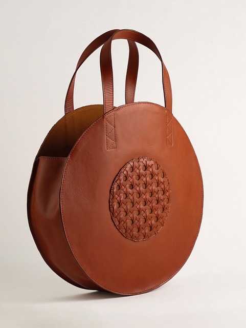 Leather Circular Bag