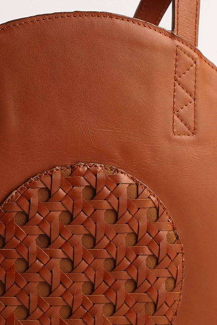Leather Circular Bag