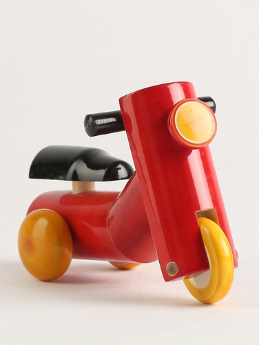 Classic Red Wooden Scooter Toy