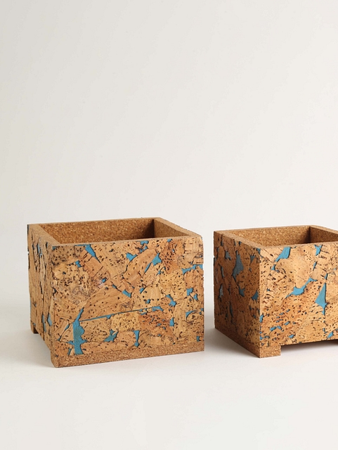 Cork Brown Square Planter - Big