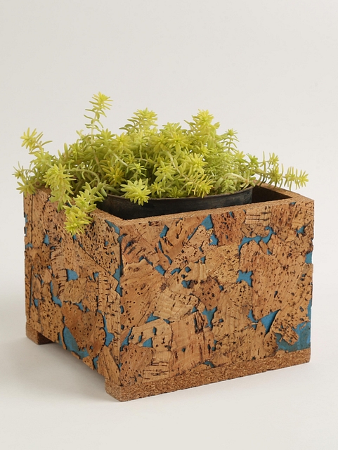 Cork Brown Square Planter - Big
