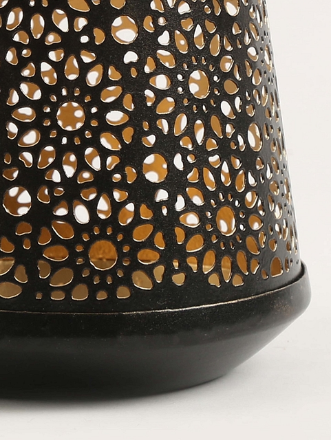 Floral Cut-work Metal Lantern with handle