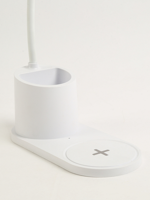 Lamp with Wireless Charger and Stationery Holder