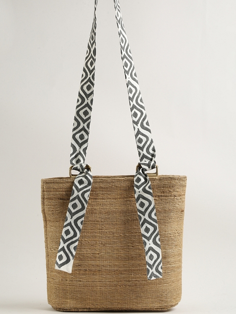 Banana Fiber Bag with Interchangeable Handle