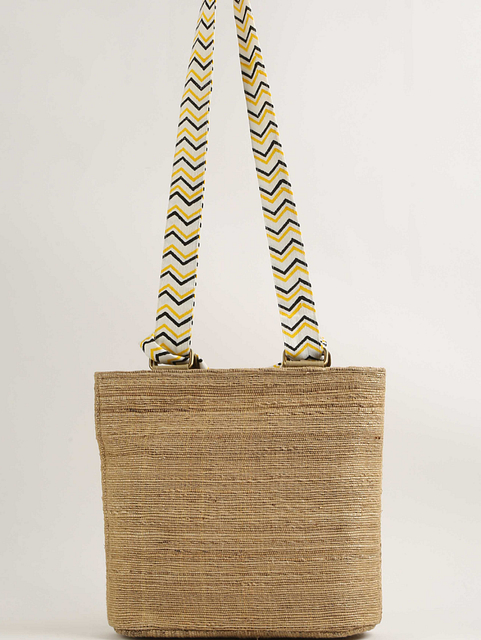 Banana Fiber Bag with Interchangeable Handle