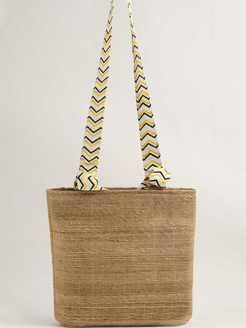 Banana Fiber Bag with Interchangeable Handle