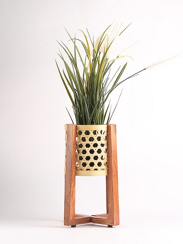 Bamboo Planter Util Light Brown