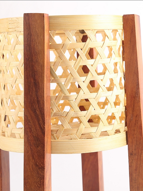 Bamboo Planter Util Light Brown